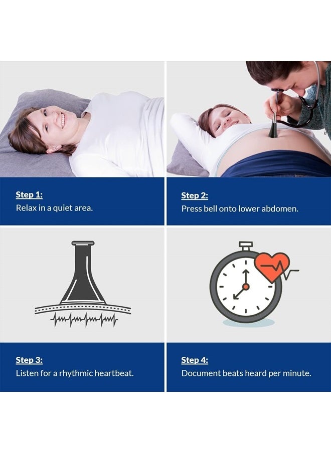 Dixie Ems - Fetal Stethoscope for Baby's Heartbeat Detection, Latex-Free Fetoscope with Pinard Horn and Soft Earbuds, 22” - Image 1