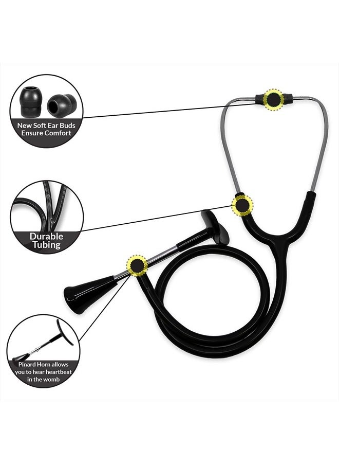 Dixie Ems - Fetal Stethoscope for Baby's Heartbeat Detection, Latex-Free Fetoscope with Pinard Horn and Soft Earbuds, 22” - Image 1