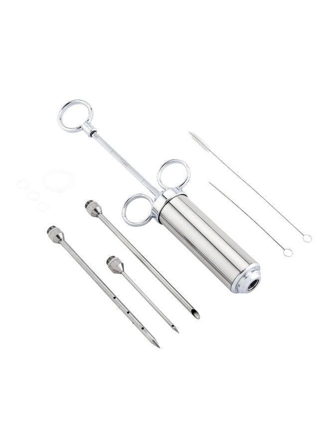 Restaurantware Met Lux Meat Injector Kit, Professional Food Injector Syringe Kit - 2 Ounce Syringe, 3 Needles, Stainless Steel Meat Injector Set, 2 Cleaning Brushes, For Marinating And Seasoning - Image 1