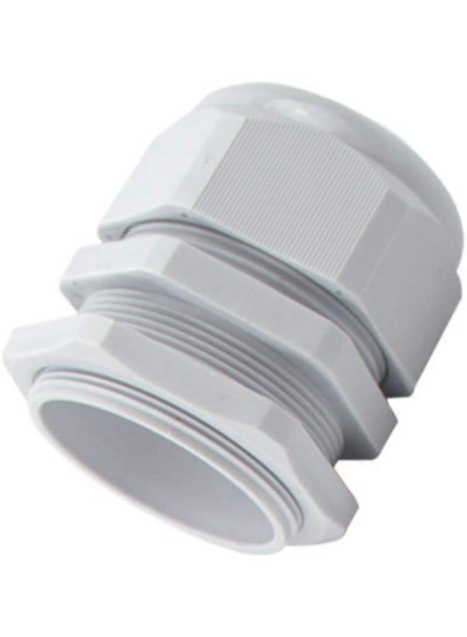 Royal Apex Pg Gland White Pack Of 5 Pcs Dust Proof Nylon Cable Gland With Locknut Ideal For Junction/Connection Boxes Electrical Power Tele And Data Cables Instrumentation Control Pg-07 - Image 1