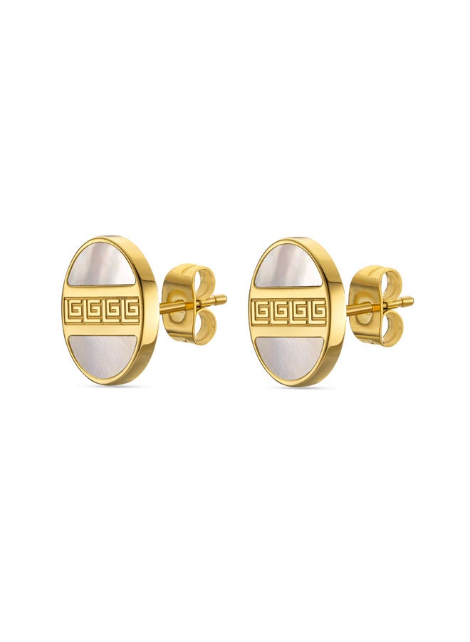 Guy Laroche Irene White Mother of Pearl Earrings for Women's  - Image 2
