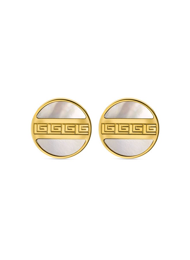 Guy Laroche Irene White Mother of Pearl Earrings for Women's  - Image 1