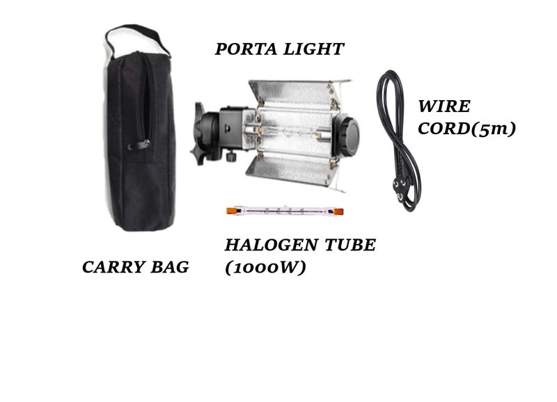 PICPRO Porta Halogen Photography Video Light with 1000W Halogen Tube and Power Cord for Photography in Carry Bag - Image 4