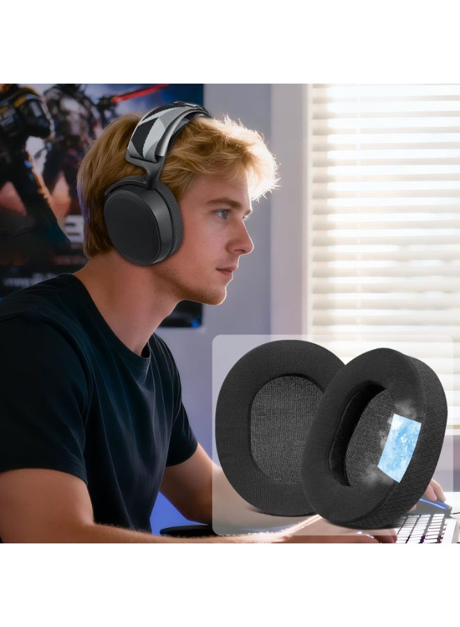 وسادات أذن بديلة من جل التبريد لسماعات SteelSeries Arctis 1/3/5/Arctis 7/7+/7P/7P+/7X/7X+/9/9X/Pro/Prime (لا تتوافق مع سماعات Arctis Nova)، مزودة برغوة عازلة للضوضاء. - Image 5