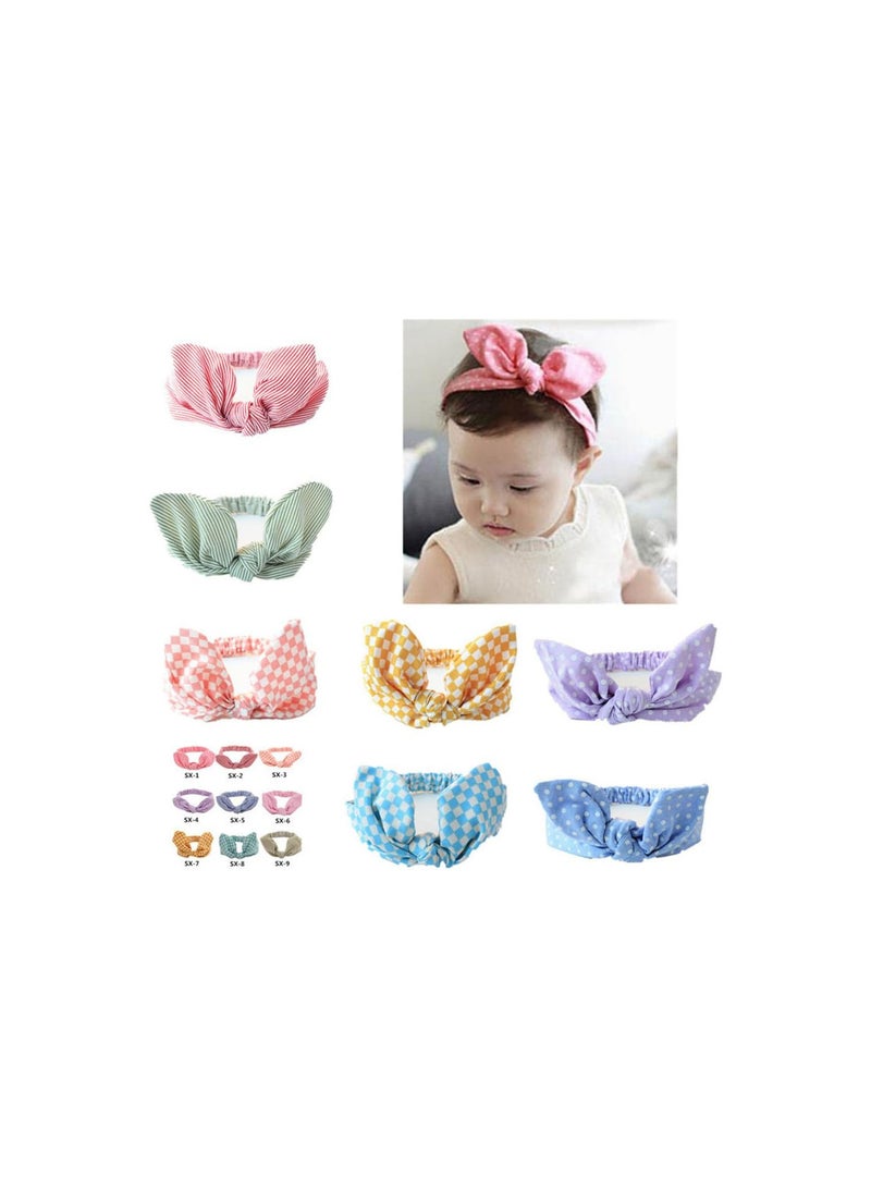 GGOOT 9 PCS Cute Baby Girls Toddler Kids Turban Headband Hairband Headwrap Headwear for Photography Props, Costume, Party - Image 2