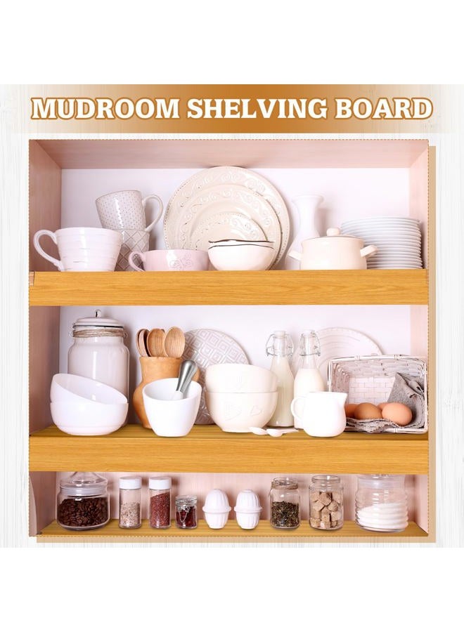 Hoolerry 5 Pcs Wire Shelf Covers Foamed PVC Wire Rack Covers for Removable Closet (Not Wood) Pantry Shelves for Cabinet Bathroom Kitchen Shelving Decoration(Wood Color,29x16 Inch) - Image 5