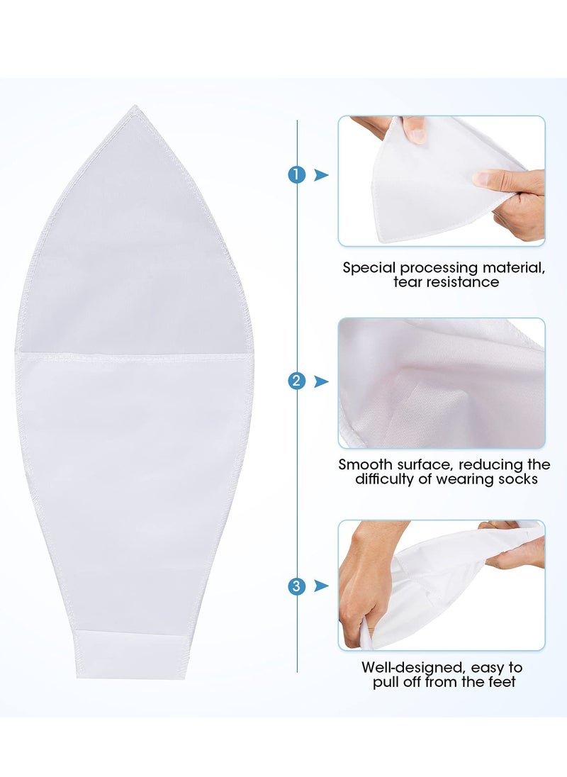 Open Toe Compression Sock Aid for Easy Slide, Slip Stocking Applicator to Help Assist Put On for Elderly, Disabled, Pregnant, 10 Pcs