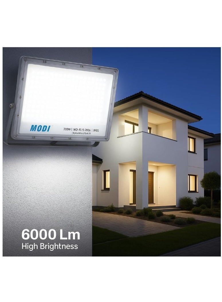 Generic MODI 400W LED Flood Light – Ultra Bright Outdoor Lighting, Waterproof IP65, Energy Efficient, High Lumen Industrial Flood Lamp for Stadiums, Warehouses, Workshops, Parking & Outdoor Areas - Image 2