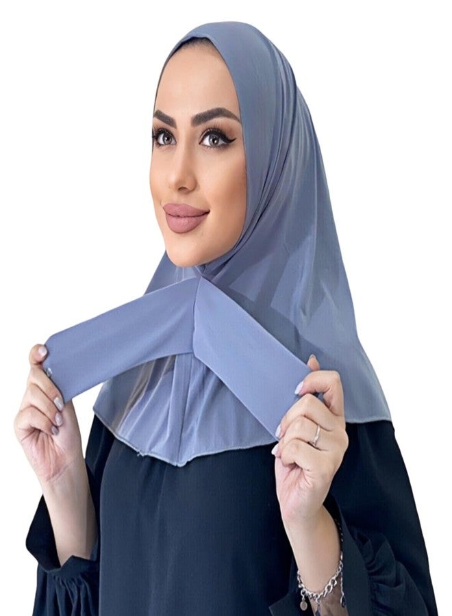Caviotess Instant Muslim Turban Hijab with Snaps for Women Cotton Headscarf Full Cover Bonnet Hat Islam Under Cap - Image 1