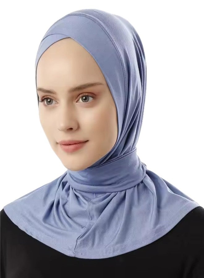 Caviotess Instant Muslim Turban Hijab with Snaps for Women Cotton Headscarf Full Cover Bonnet Hat Islam Under Cap - Image 3