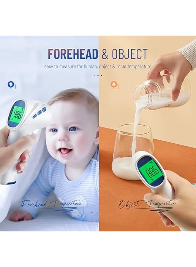 Touchless Forehead & Object Thermometer 2-in-1 - Dual-Mode Infrared Thermometer with Fast Accurate Results, 35 Memory Sets & Fever Alarm - Practical for Family Use - Image 3