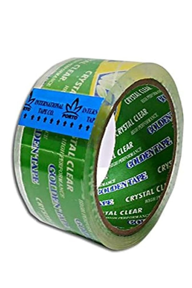 Golden tape High-performance packaging tape for shipping packaging, moving, office, and carton sealing - Clear - 60 meters - 3 pieces - Image 1