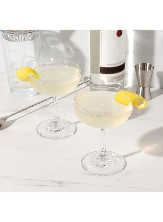 يُسلِّم قطعتان من أكواب كوبيه، أكواب مارتيني لحفلات الكوكتيل، أكواب كوكتيل مثالية لمارغريتا، مانهاتن، أدوات زجاجية أنيقة للترفيه، ملحقات بار المنزل، 7 أونصة - Image 4