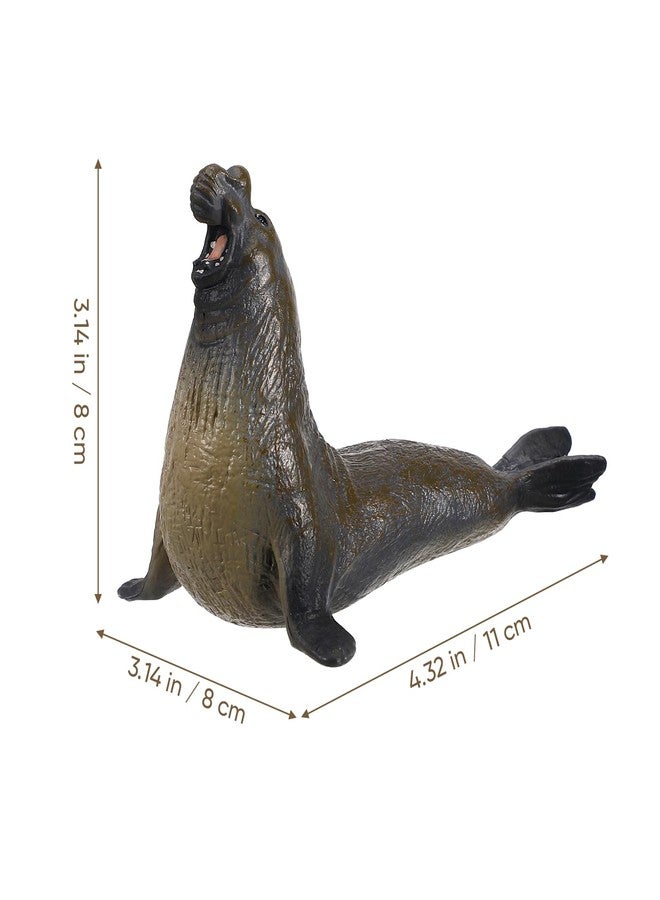 TOYANDONA Kids Elephant Seal Model Toy Realistic Sea Creature Figurines Model Sealife Toy Figures Kids Educational Toy (Light Brown) - Image 2