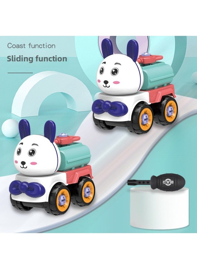 Children's Q Meng Disassembly Animal Car Project Detachable Screw Assembly Set Bag Model Toy Direct Sales-Color:Blue - Image 4