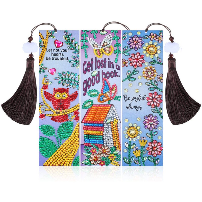 Diy Diamond Painting Bookmark Leather Tassel Special-Shaped Diamond Mandala 5D Diamond Embroidery Type Decoration 2 Pieces3 - Image 4