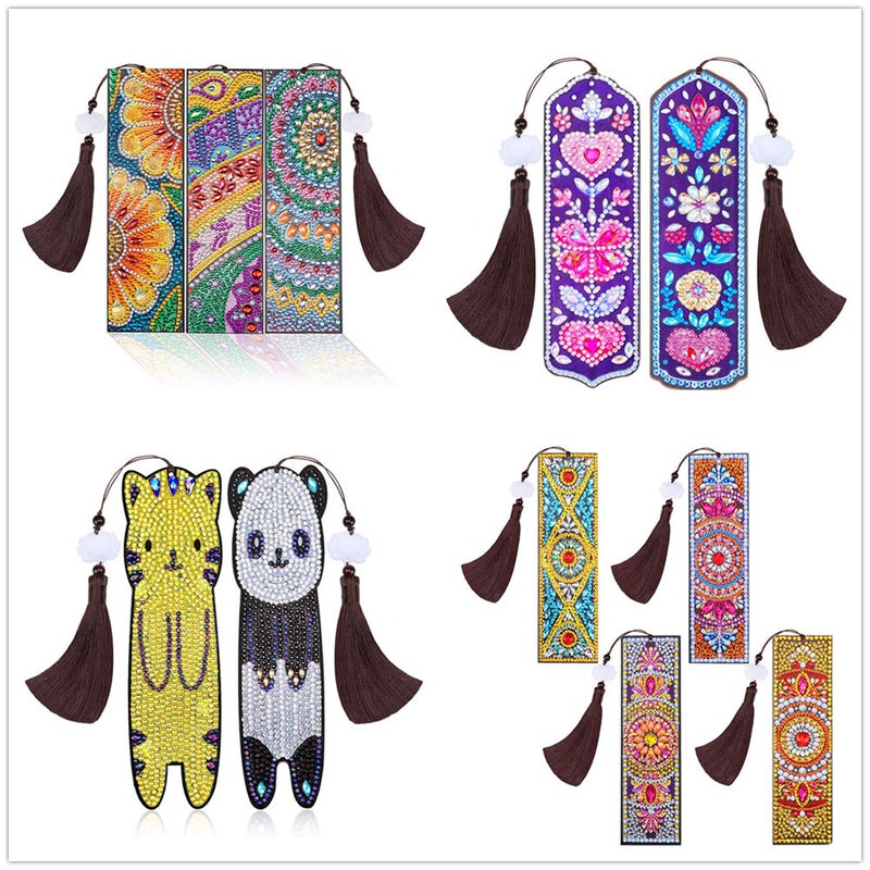 Diy Diamond Painting Bookmark Leather Tassel Special-Shaped Diamond Mandala 5D Diamond Embroidery Type Decoration 2 Pieces3 - Image 3
