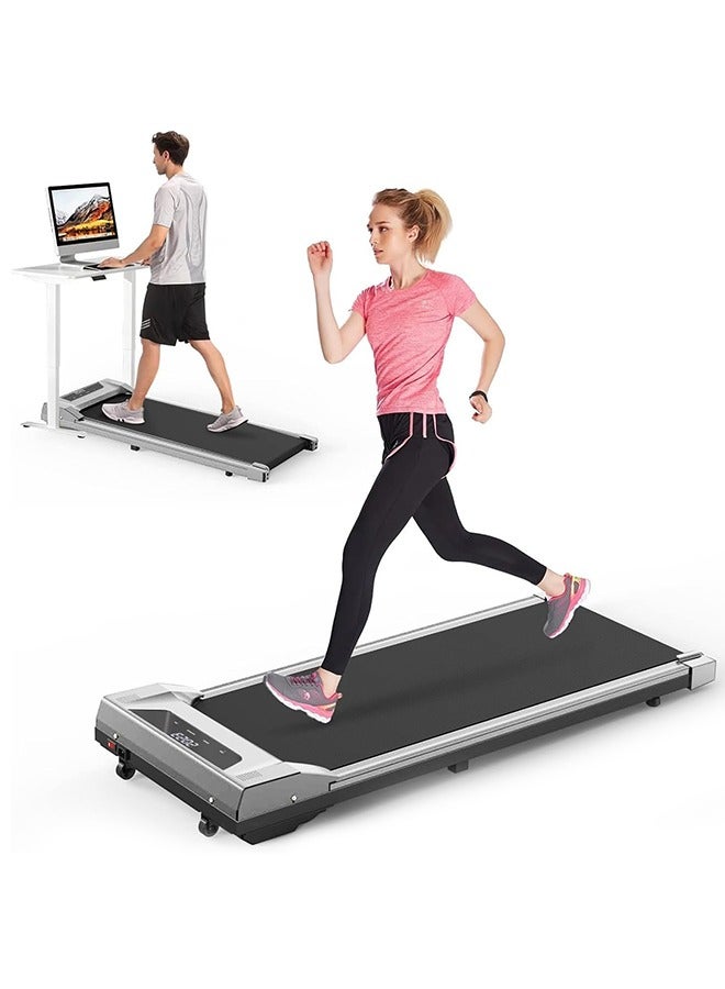 الحلم جهاز المشي تحت المكتب 2 في 1، محمول، قابل للطي، كهربائي، مزود بمحرك، جهاز للمشي والركض مزود بجهاز تحكم عن بعد للتمارين المنزلية والمكتبية - Image 1