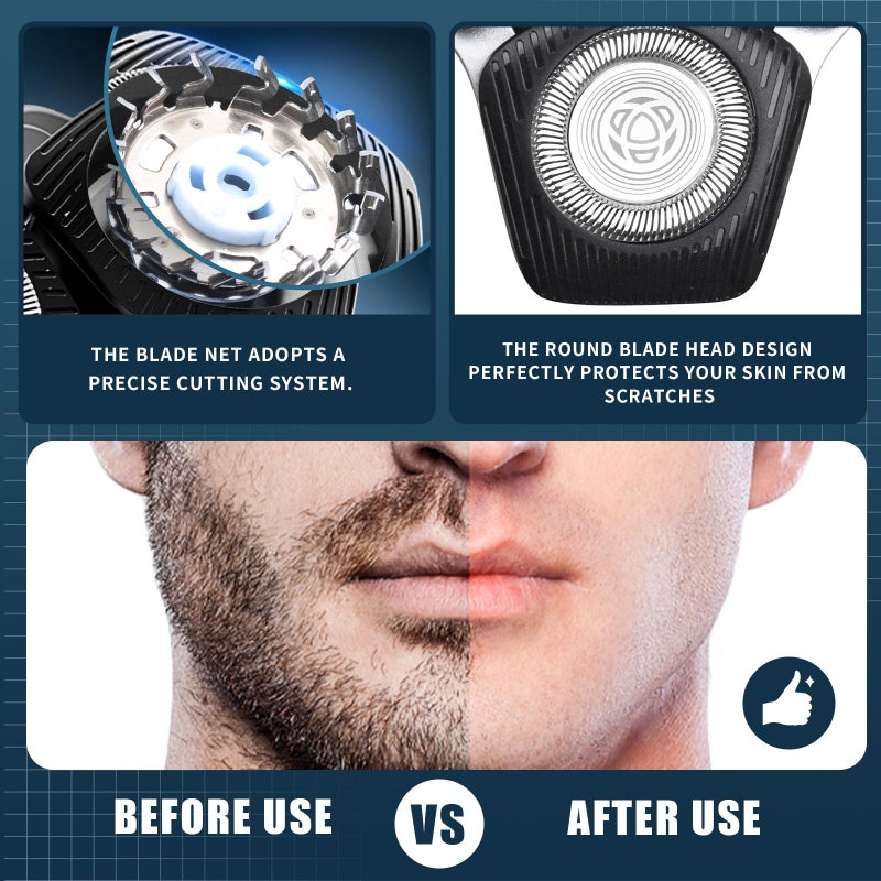 Loarysk 2 Pack SH71/50 Shaving Heads Compatible with Phili*s Shavers Series S5000 (S5XXX),S7000 (S7XXX) (BLUE) - Image 3