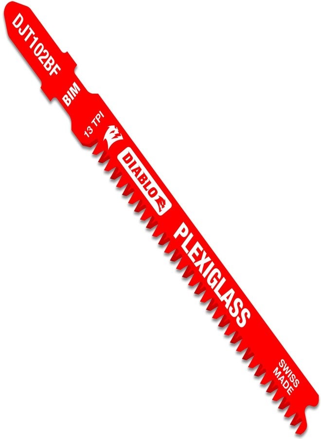 Diablo Bi-Metal Jig Saw Blades for Plexiglass - 3-5/8", 13 TPI, 5-Pack - DJT102BF5 - Image 1