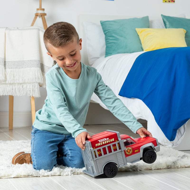 Tonka Steel Classics Fire Rescue Truck  Made with Steel  Sturdy Plastic Red Toy Construction Truck Boys and Girls Kids Toddlers Ages 3 - Image 3