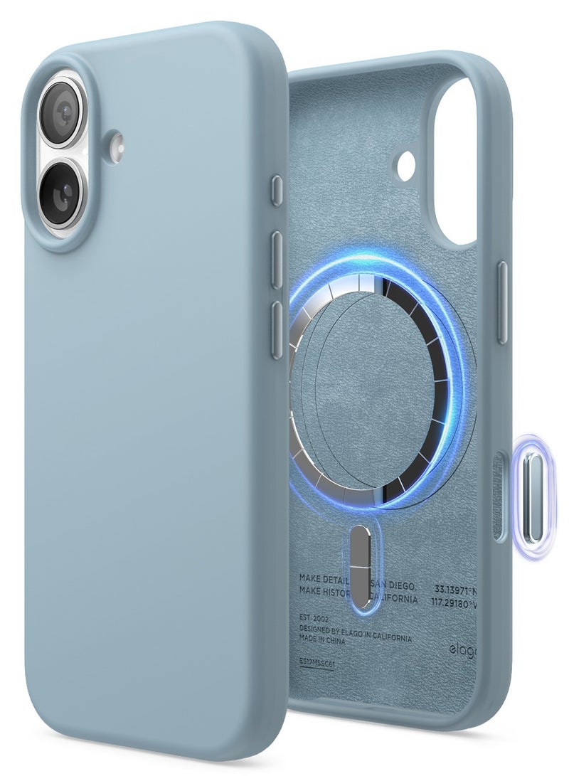 Elago Magnetic Liquid Silicone for iPhone 17 case cover [Camera Control Button Cover] compatible with MagSafe Shockproof - Sky Blue - Image 1