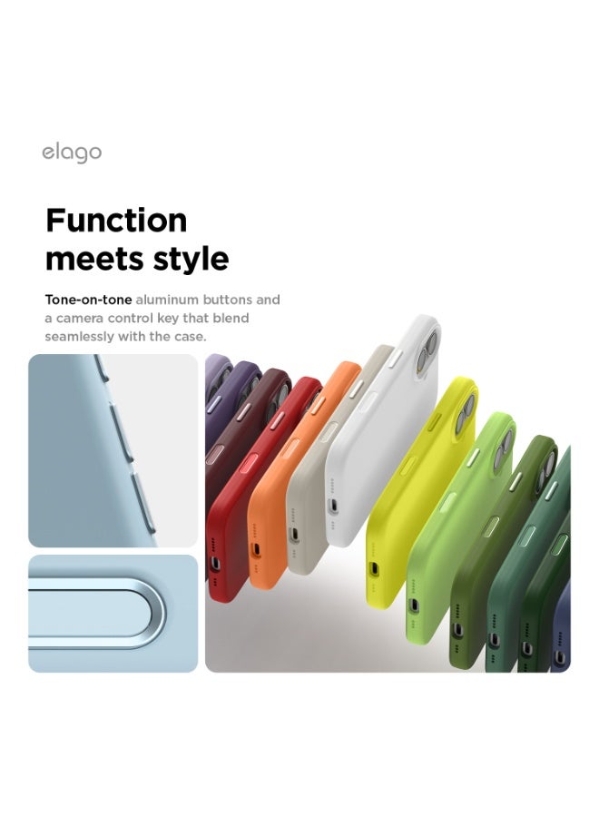 Elago Magnetic Liquid Silicone for iPhone 17 case cover [Camera Control Button Cover] compatible with MagSafe Shockproof - Sky Blue - Image 4