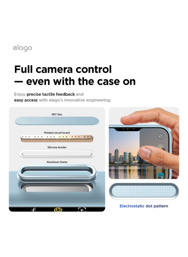 Elago Magnetic Liquid Silicone for iPhone 17 case cover [Camera Control Button Cover] compatible with MagSafe Shockproof - Sky Blue - Image 3