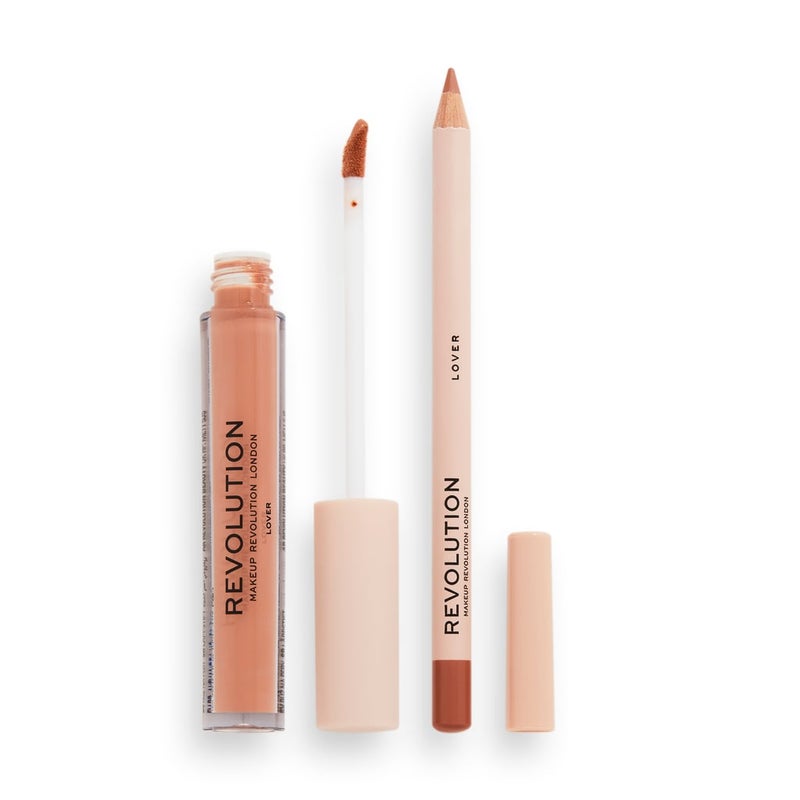 Revolution Lip Contour Matte Lipstick & Liner Duo – Lover - Image 1