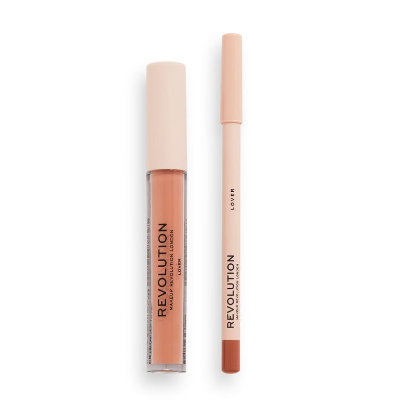 Revolution Lip Contour Matte Lipstick & Liner Duo – Lover - Image 2