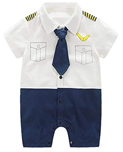 FANCYBABY زي طيار للأطفال من فانسبيبي لعيد الهالوين (6 إلى 9 أشهر، أكمام قصيرة) - Image 2