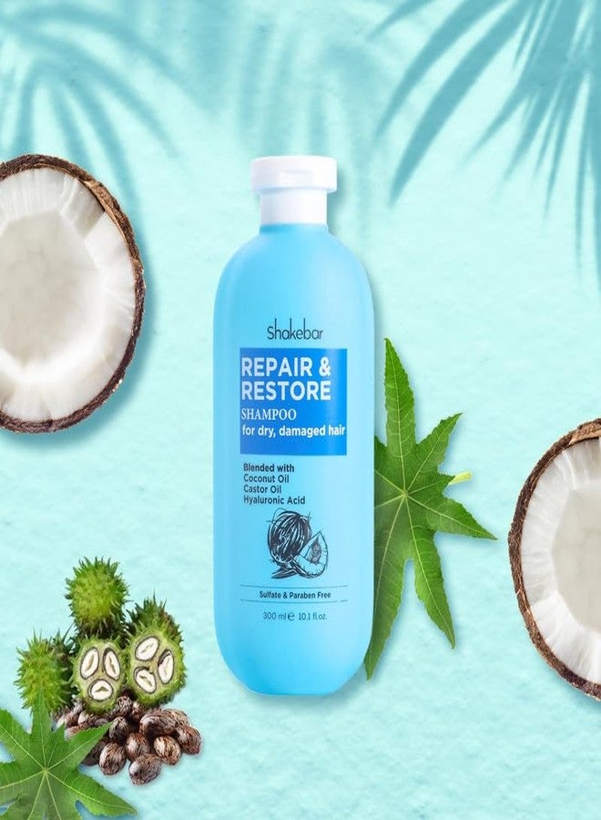 SHAKEBAR Coconut Shampoo and Conditioner, Natural Castor Oil Shampoo and Conditioner, Moisturize Dry & Damaged Hair, Hydration & Softens, Sulfate & Paraben Free.300ml / 10.1fl Oz. - Image 3