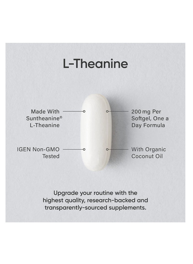 SPORTS RESEARCH - Sports Research L-theanine 200 mg, 60 Softgels - Image 1