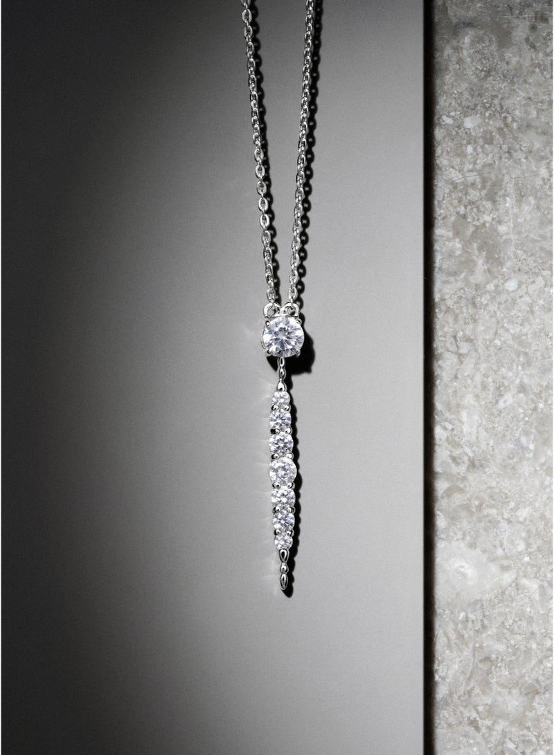 AWNL Veil's Twilight Necklace for Women – Pendant with White Zirconia Gemstone and Sterling Silver, Middle East Exclusive Collection - Image 2