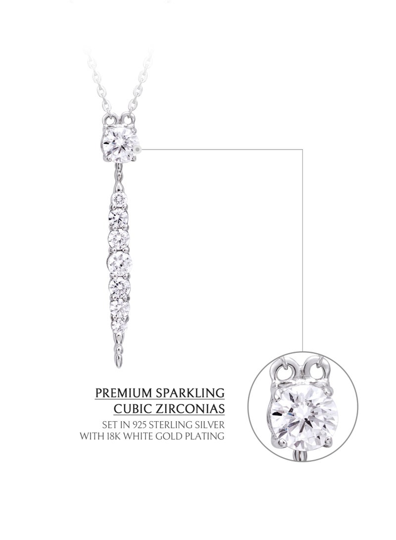 AWNL Veil's Twilight Necklace for Women – Pendant with White Zirconia Gemstone and Sterling Silver, Middle East Exclusive Collection - Image 5