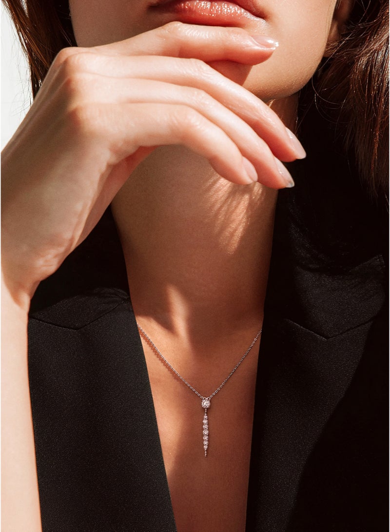 AWNL Veil's Twilight Necklace for Women – Pendant with White Zirconia Gemstone and Sterling Silver, Middle East Exclusive Collection - Image 3