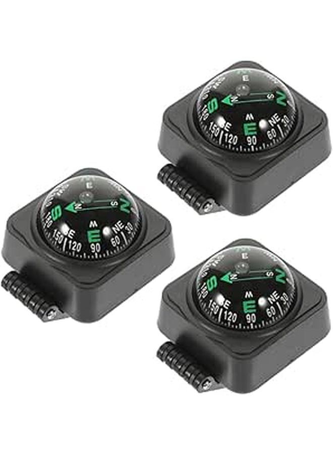 Veemoon 3 Pieces Adjustable Dashboard Compass Set For Car Boat Motorcycle Portable Navigation Tool - Image 1