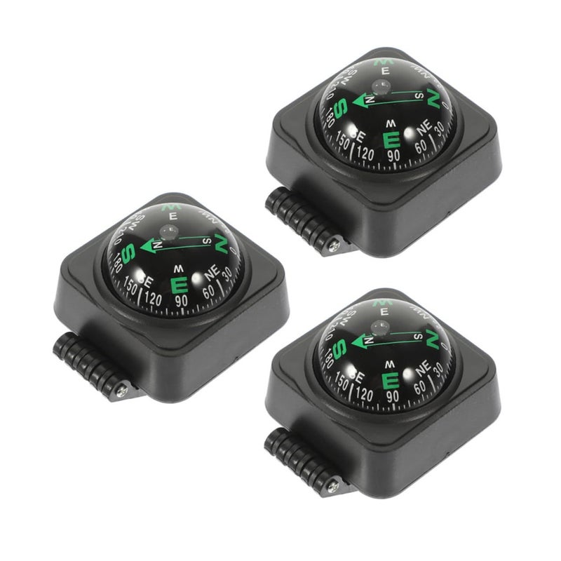 Veemoon 3 Pieces Adjustable Dashboard Compass Set For Car Boat Motorcycle Portable Navigation Tool - Image 2
