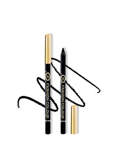 Fashion Colour Super Gliding Kajal Jet Black Waterproof Smudge Proof Long Lasting 24Hr Stay One Stroke Application 1.2g  - Image 1