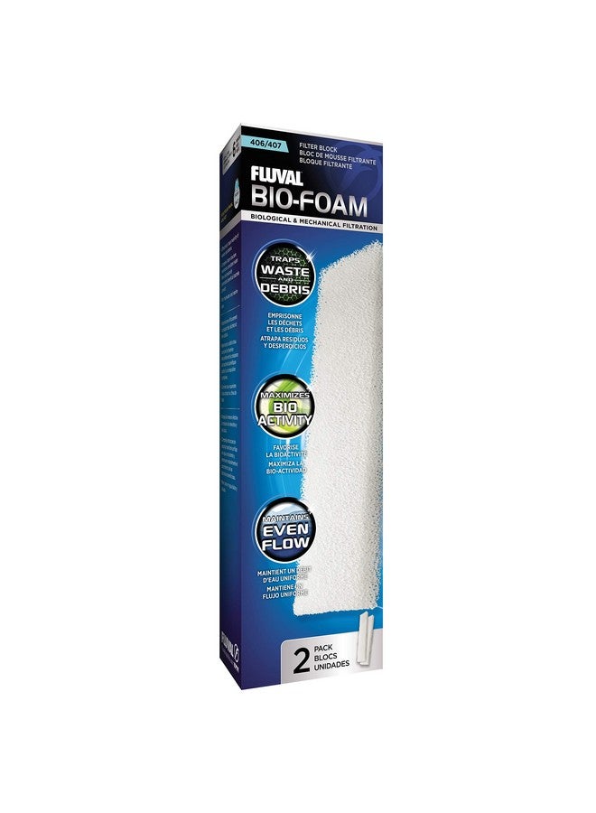 Fluval Fluval Foam Filter Block, Replacement Filter Media for Fluval 404, 405, 406 and 407 Aquarium Filters, 2-Pack, A226  - Image 1