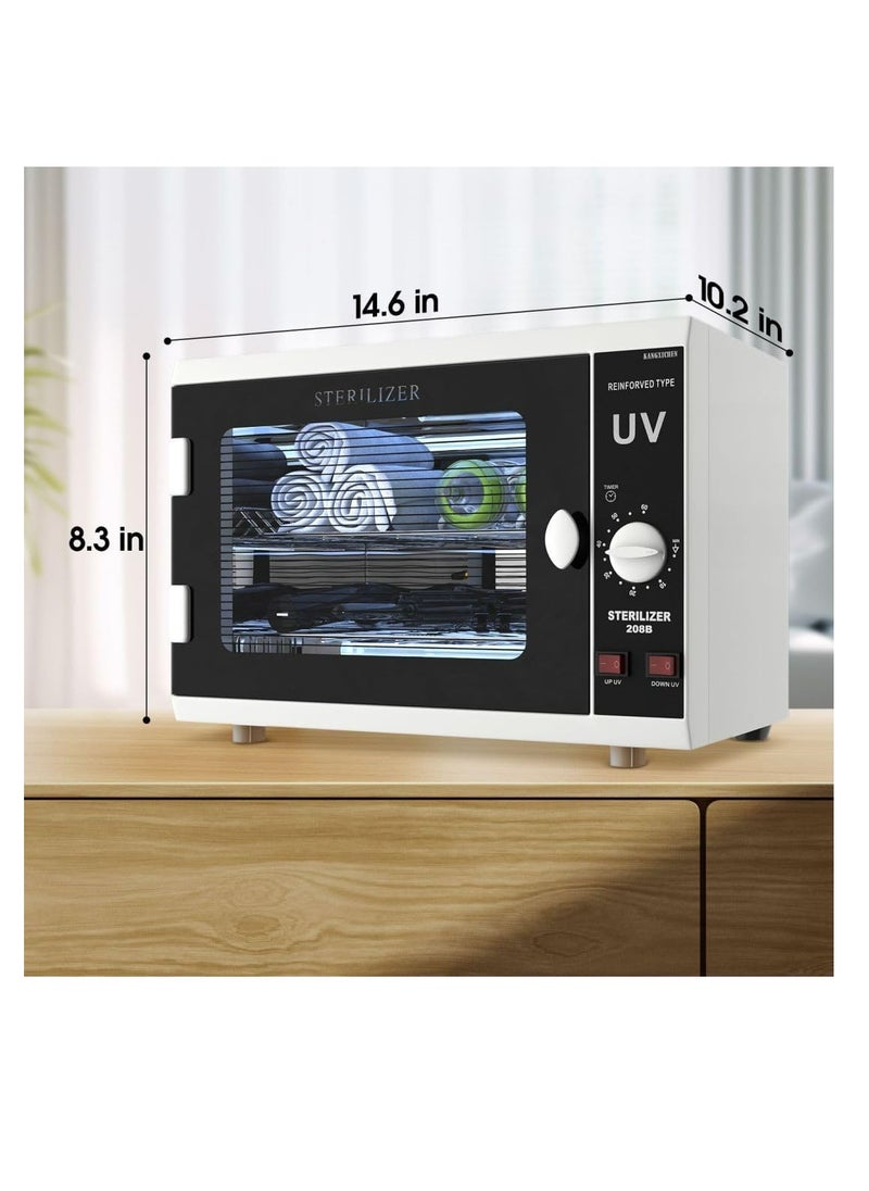McDou - Double-layered small double-light UV disinfection cabinet which can be set at regular intervals and is suitable for disinfecting various items such as towels and manicure tools. - Image 1