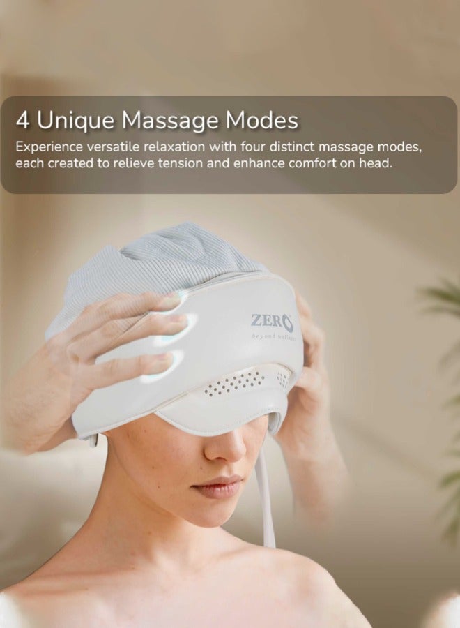 Zero Beyond Wellness Zero Healthcare D’Medizonic Head Massager with Heat Therapy – Electric Airbag Compression for Stress Relief, Headache & Tension – Adjustable Fit, 4 Modes, Soothing Music – Portable & Rechargeable Head Massage Device for Home & Office - Image 2