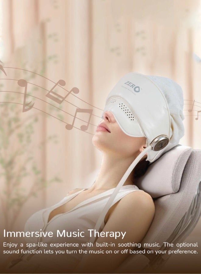 Zero Beyond Wellness Zero Healthcare D’Medizonic Head Massager with Heat Therapy – Electric Airbag Compression for Stress Relief, Headache & Tension – Adjustable Fit, 4 Modes, Soothing Music – Portable & Rechargeable Head Massage Device for Home & Office - Image 4