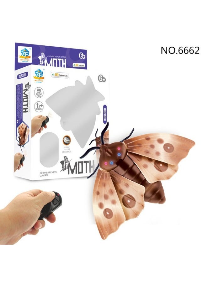 null - Children's Electric Trick Simulation Reptile Remote Control Infrared Intelligent Induction Mouse Funny Cat Toy-Color:6662 Infrared Remote Control Moth 220g - Image 1