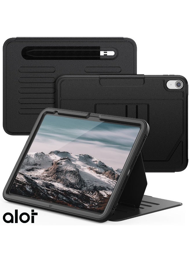 ALot Magnetic iPad Case for iPad 10th Gen (10.9-inch) - Multi-Functional Cover with Thermoline Protection, 5 Magnetic Rings, & Integrated Pencil Holder - Image 1