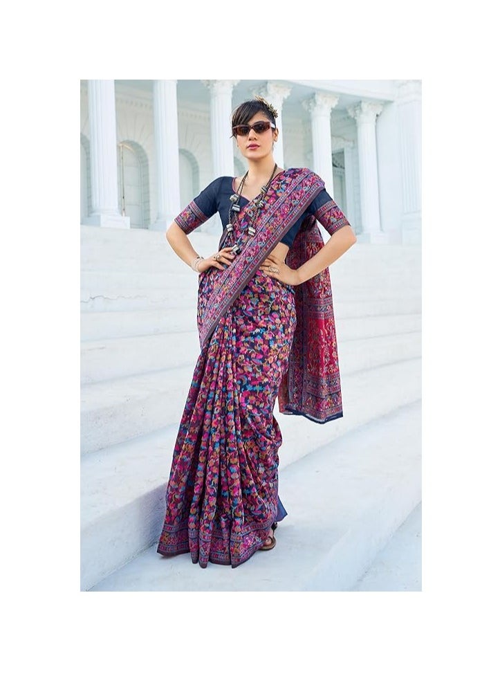 Womens Kanjivaram Banarasi Silk Saree Kanchipuram Patola saree