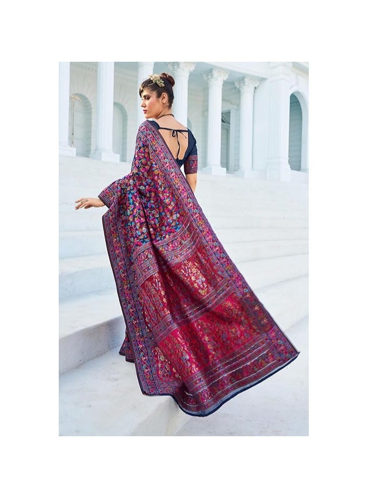 Womens Kanjivaram Banarasi Silk Saree Kanchipuram Patola saree