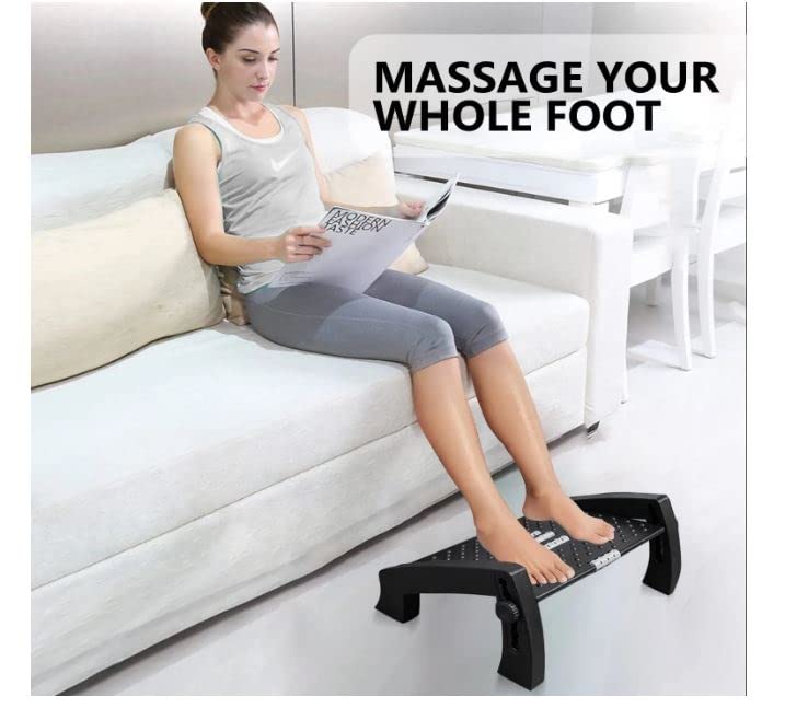 Abhsant Abhsant Portable Foot StandAdjustable FootRestNonSlip Foot Stools for Office Home Travel Under Desk Roller Massage Adjustable Height Relieve Leg Knee and Back Pain Foot Rest AB02  - Image 2