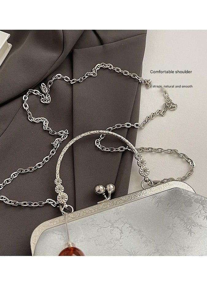 New Evening Bag Women's Shoulder Crossbody Bag Ins Chain Clip Bag Tassel Fashion Versatile Women's Bag  - Image 3
