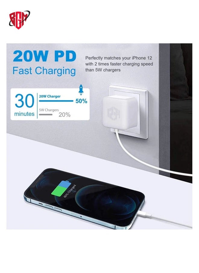 BGM - 20W Foldable Fast Charging Wall Adapter Compatible with Apple iPhone12 Pro Max/11 Pro Max/SE/iPad - Image 1